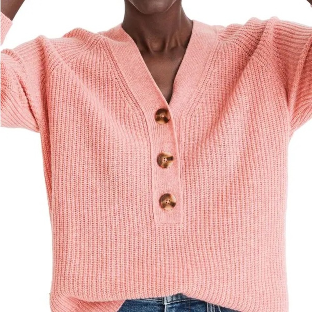 Madewell Ribbed Lyle Henley Sweater - Picture 2 of 4